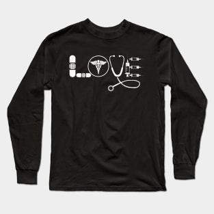 Love Nurse Shirt - Nurse Shirt - Cute Nurse Shirts - Nurse Appreciation Gift - Funny Nursing Shirt - Nursing School Shirt - Nurses Week Gift -  Nurse Gift Idea Long Sleeve T-Shirt